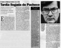 Tardía llegada de Pacheco