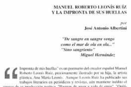 Manuel Roberto Leonís Ruíz y la impronta de sus huellas