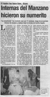 Internas del Manzano hicieron su numerito.