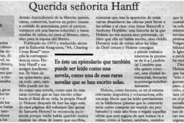 Querida señorita Hanff