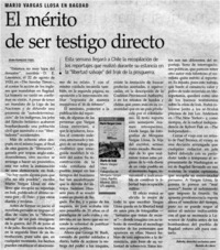 El Mérito de ser testigo directo