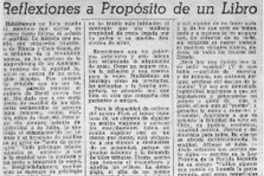 Reflexiones a propósito de un libro