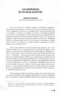 Las enseñanzas de un gran escritor