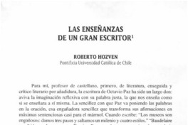 Las enseñanzas de un gran escritor