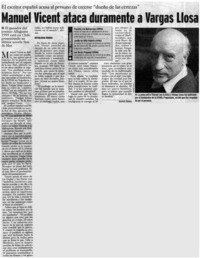 Manuel Vincent ataca duramente a Vargas Llosa