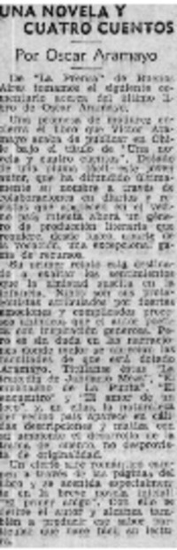 Una Novela y cuatro cuentos.