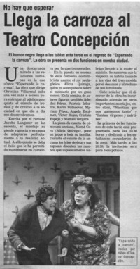 Llega la carroza al teatro Concepción.