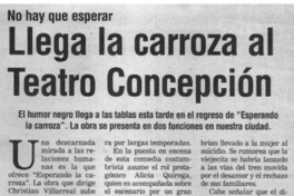Llega la carroza al teatro Concepción.