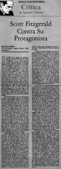 Scott Fitzgerald contra su protagonista