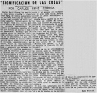 Significación de las cosas"