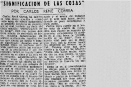 Significación de las cosas"