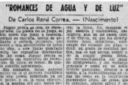 Romances de agua y de luz".