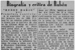 Biografía y crítica de Rubén