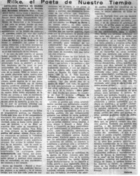 Rilke, el poeta de nuestro tiempo