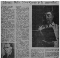 Edwards Bello, Silva Castro y la amenidad (1)