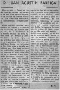 D. Juan Agustín Barriga