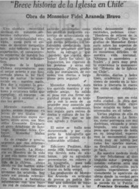 Breve historia de la iglesia en Chile"