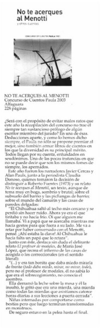 No te acerques al Menotti.