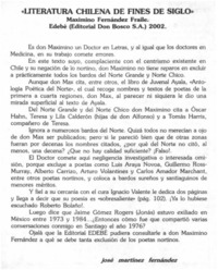 Literatura chilena de fines de siglo"