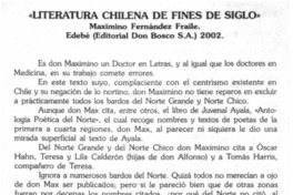 Literatura chilena de fines de siglo"