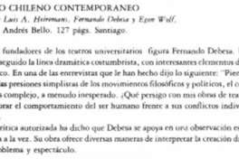 Teatro chileno contemporáneo