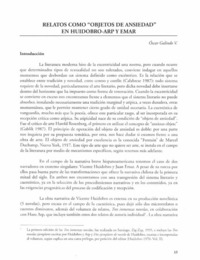 Relatos como "objetos de ansiedad" en Huidobro-ARP y Emar
