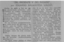 Del presente y del pasado".