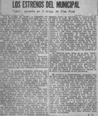 Los estrenos del municipal