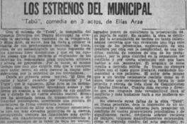Los estrenos del municipal