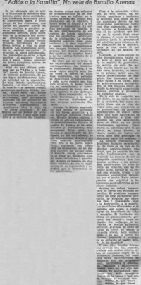 Adiós a la familia", novela de Braulio Arenas