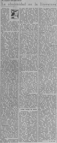 La obsenidad en la literatura