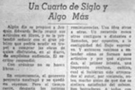 Un cuarto de siglo y algo más