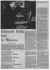 Edwards Bello trás la máscara