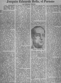 Joaquín Edwards Bello, el porteño