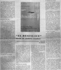 El desenlace" novela de madurez creadora