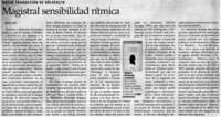 Magistral sensibilidad rítmica