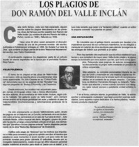 Los plagios de Don Ramón del Valle Inclán