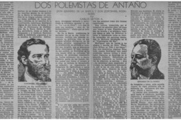 Dos polemistas de antaño
