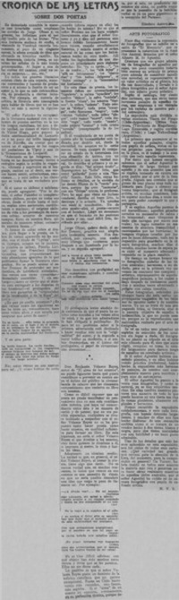 Crónica de las letras