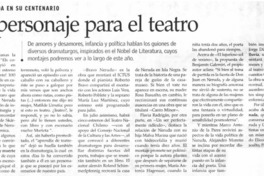 Un personaje para el teatro