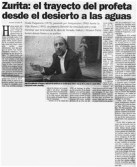 Zurita: el trayecto del profeta desde el desierto a las aguas