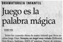 Juego es la palabra mágica