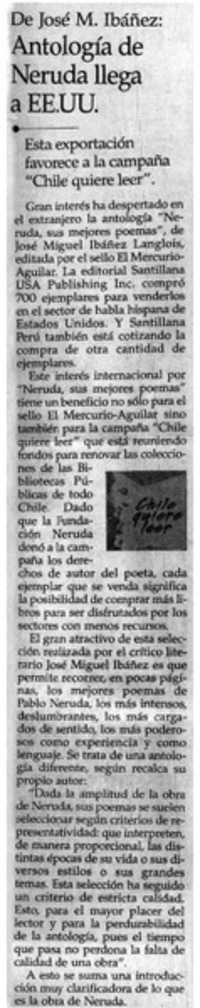 Antología de Neruda llega a EE.UU.
