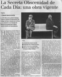 La secreta obscenidad de cada día: una obra vigente