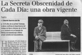 La secreta obscenidad de cada día: una obra vigente