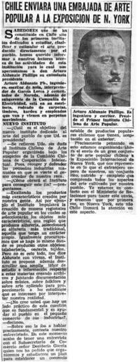 Chile enviará una embajada de arte popular a la exposición de N. York.