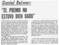 El Premio no estuvo bien dado".