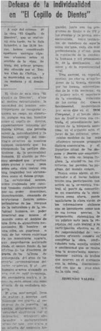 Defensa de la individualidad en "El cepillo de dientes"