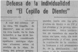 Defensa de la individualidad en "El cepillo de dientes"
