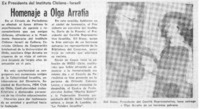 Homenaje a Olga Arratia.